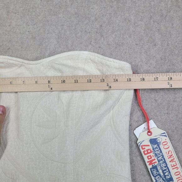 Polo Jeans Ivory Strapless Corset Top Womens Size 6 New - Picture 10 of 12